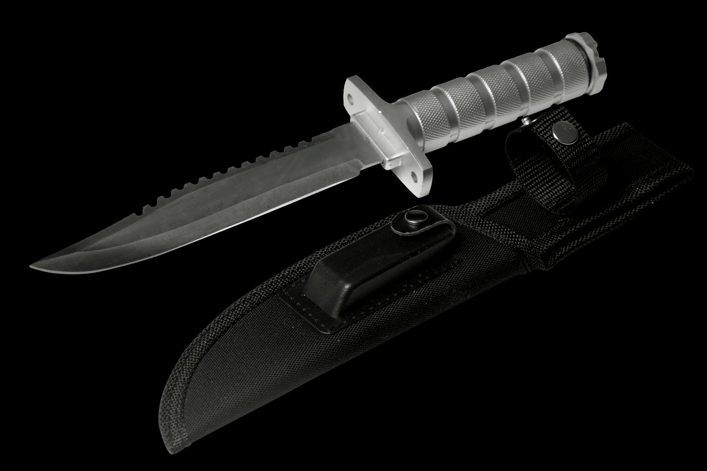 Silver Survival Knife