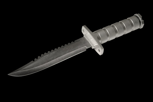 Silver Survival Knife
