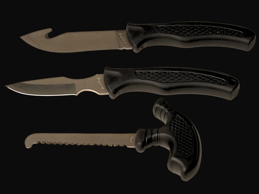 Black Handle Hunting Game Set