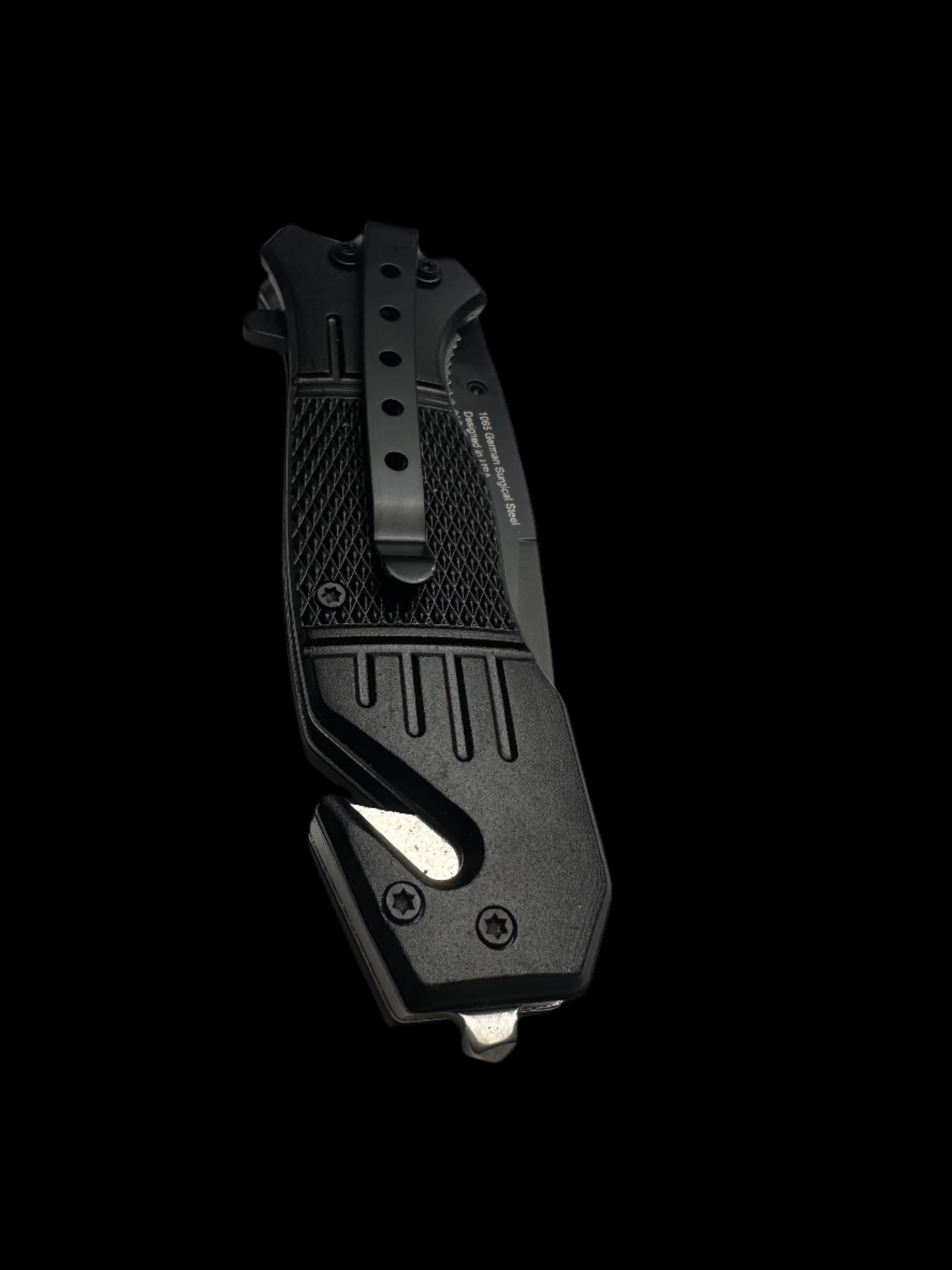 Black and Orange Emergency Rescue Knife
